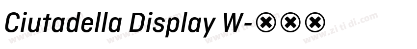 Ciutadella Display W字体转换